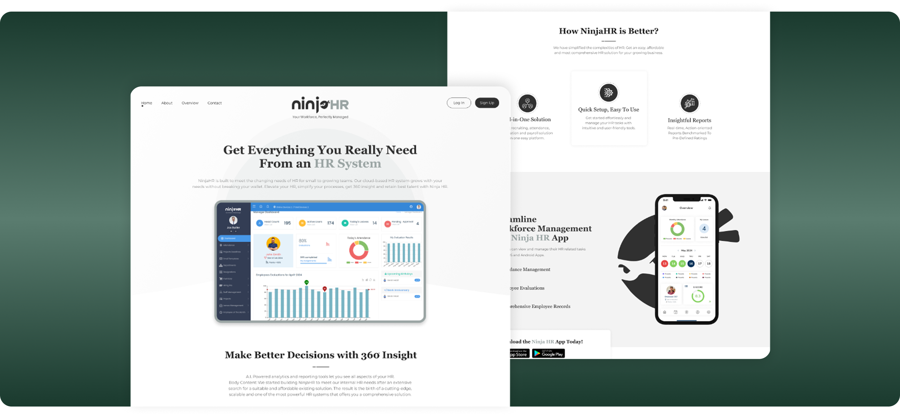 NinjaHR web platform preview